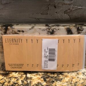 Set of 12 Calvin Klein Eternity for Women Sample Vial Spray Card Sleeve